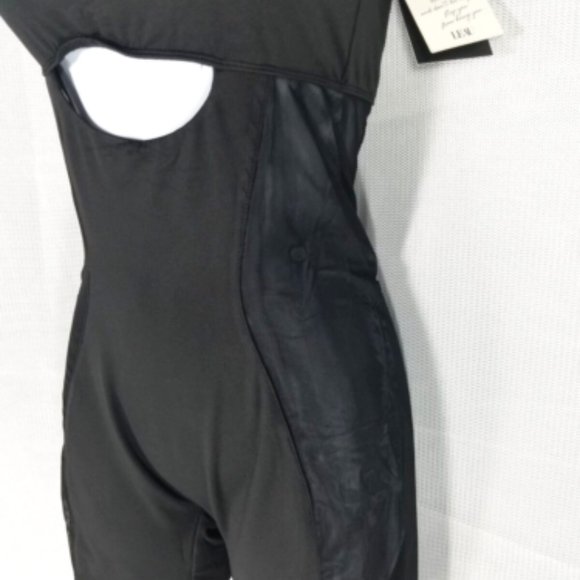 LEAU WOMEN'S ISLA ILLUSION MESH ROMPER BLACK SIZE SMALL - Picture 9 of 11